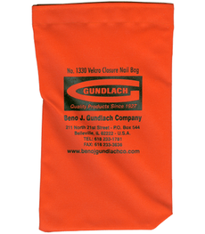 Orange Nail Bag with Velcro Closure