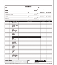 Pro Tile & Stone Invoice Book